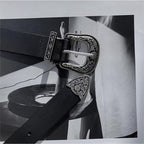 30mm Engraved Western Buckle Belt