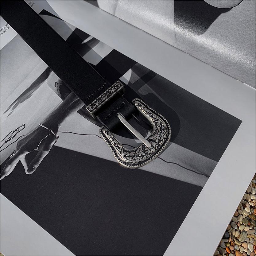 30mm Engraved Western Buckle Belt