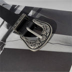 30mm Engraved Western Buckle Belt