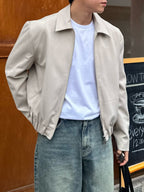 簡約 翻領 曲線剪裁 短版 布勞森外套 / 3色