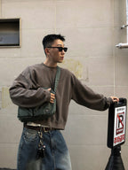 Premium 短寬 水洗 大學T / 4色