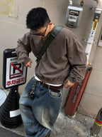 Premium 短寬 水洗 大學T / 4色