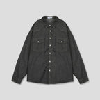 西部風 線條 丹寧 襯衫 / 2色