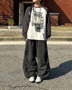 Explore 插肩袖 拼色 長袖上衣 / 3色