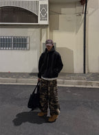 簡約 素面 抽繩 連帽 防風外套 / 2色