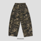 迷彩 細褶 抽繩 棉褲 / 2色