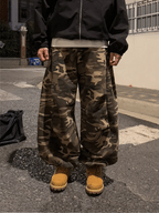 迷彩 細褶 抽繩 棉褲 / 2色