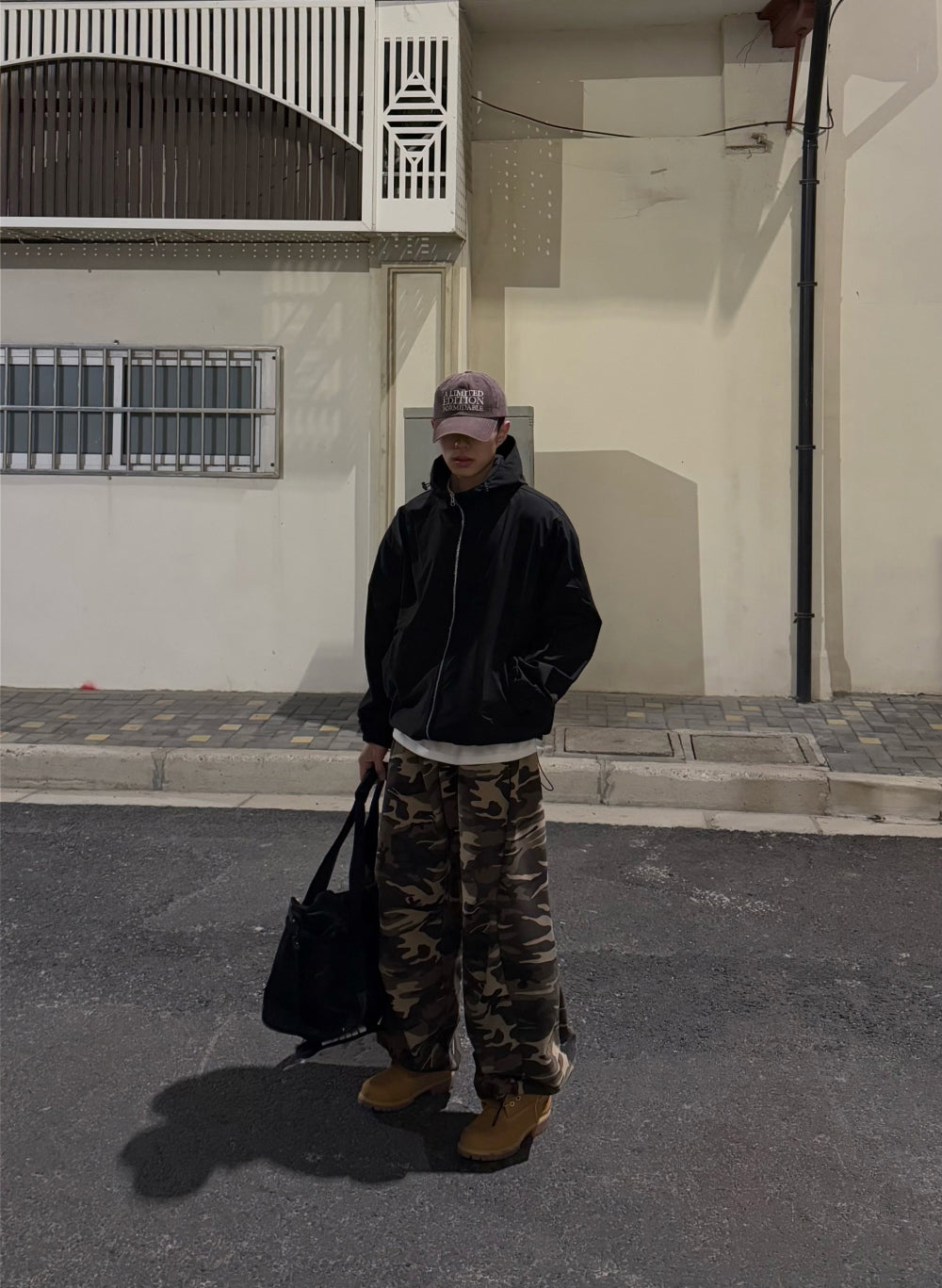 迷彩 細褶 抽繩 棉褲 / 2色