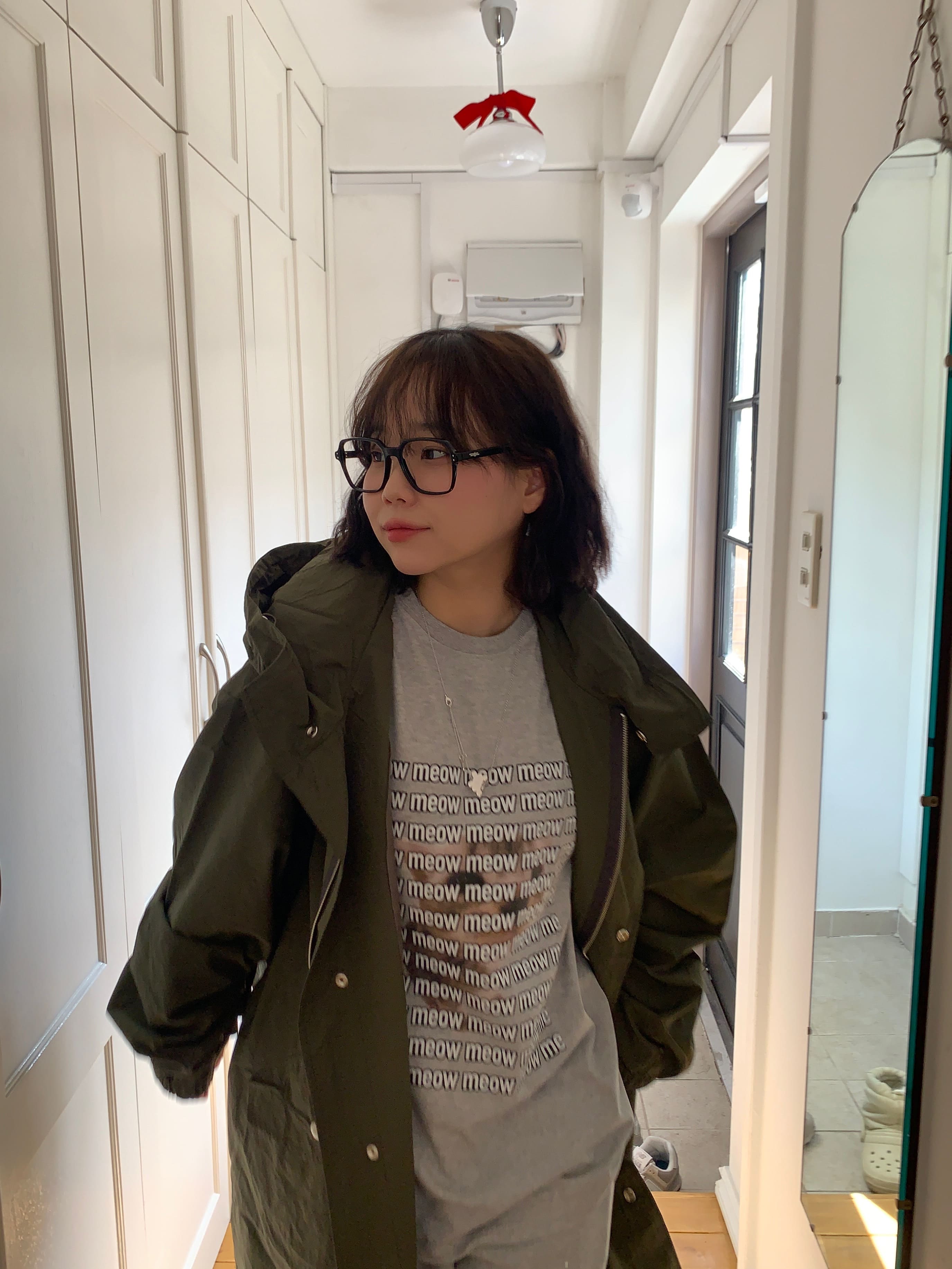 Meow 貓咪 滿版 寬鬆 長袖T / 3色