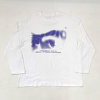 暈染 文字 印花 寬鬆 長袖T / 4色