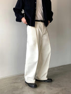 立體 褶皺 寬版 卡其褲 / 5色