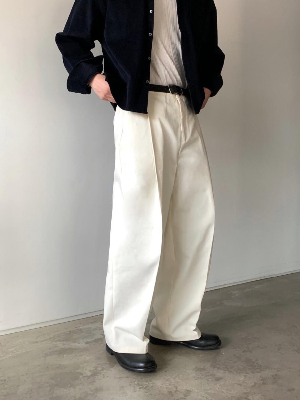 立體 褶皺 寬版 卡其褲 / 5色