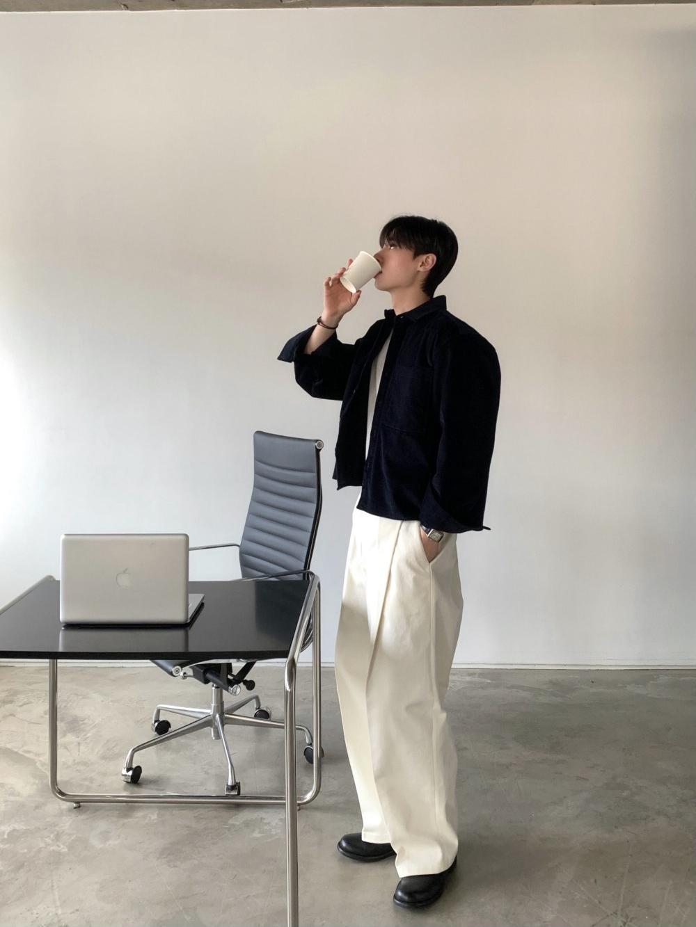 立體 褶皺 寬版 卡其褲 / 5色