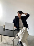 立體 褶皺 寬版 卡其褲 / 5色