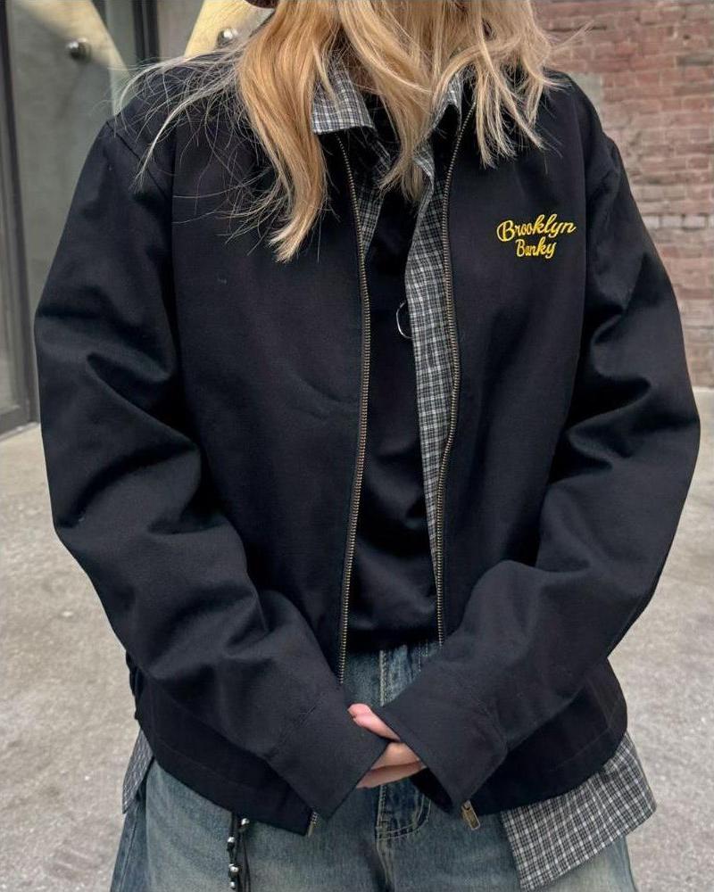 Blooklyn Lettering Cotton Jacket  / 3色