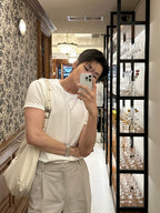 涼感 羅紋 合身 針織 短T / 10色