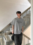 Tokyo 英文印花 寬鬆 落肩 短袖 T恤 / 3色