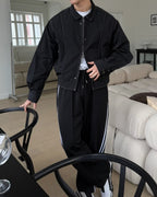 Two-Way Line Stitch Nylon Jacket