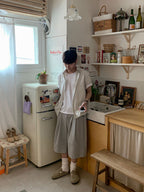 雙打摺 膝下 七分 百慕達 棉質 短褲 / 4色