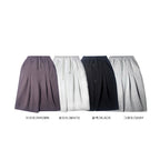 雙打摺 膝下 七分 百慕達 棉質 短褲 / 4色