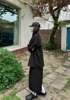 涼感 亞麻 輕正裝 五分袖 西裝外套 / 2色