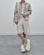 亞麻 短版 格紋 襯衫 / 3色