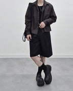 亞麻 短版 格紋 襯衫 / 3色