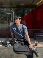 顏料水洗 短版 合身 莫蘭迪 短袖 上衣 / 7色