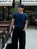 華夫格 短版 合身 上衣 / 7色