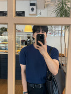 華夫格 短版 合身 上衣 / 7色