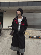 街頭 USA 美國印花 雙拉鍊 連帽 外套