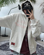 街頭 CANADA 加拿大印花 雙拉鍊 連帽 外套