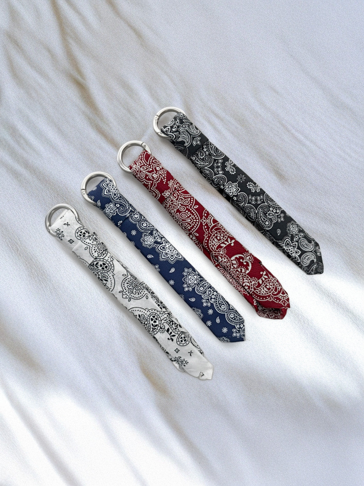 Paisley Strap D-Ring Keyring / 4色