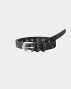 25mm 復古 豹紋 金屬孔洞 皮帶 / 3色