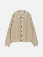 寬鬆 翻領 珍珠釦 針織 開襟衫 / 6色