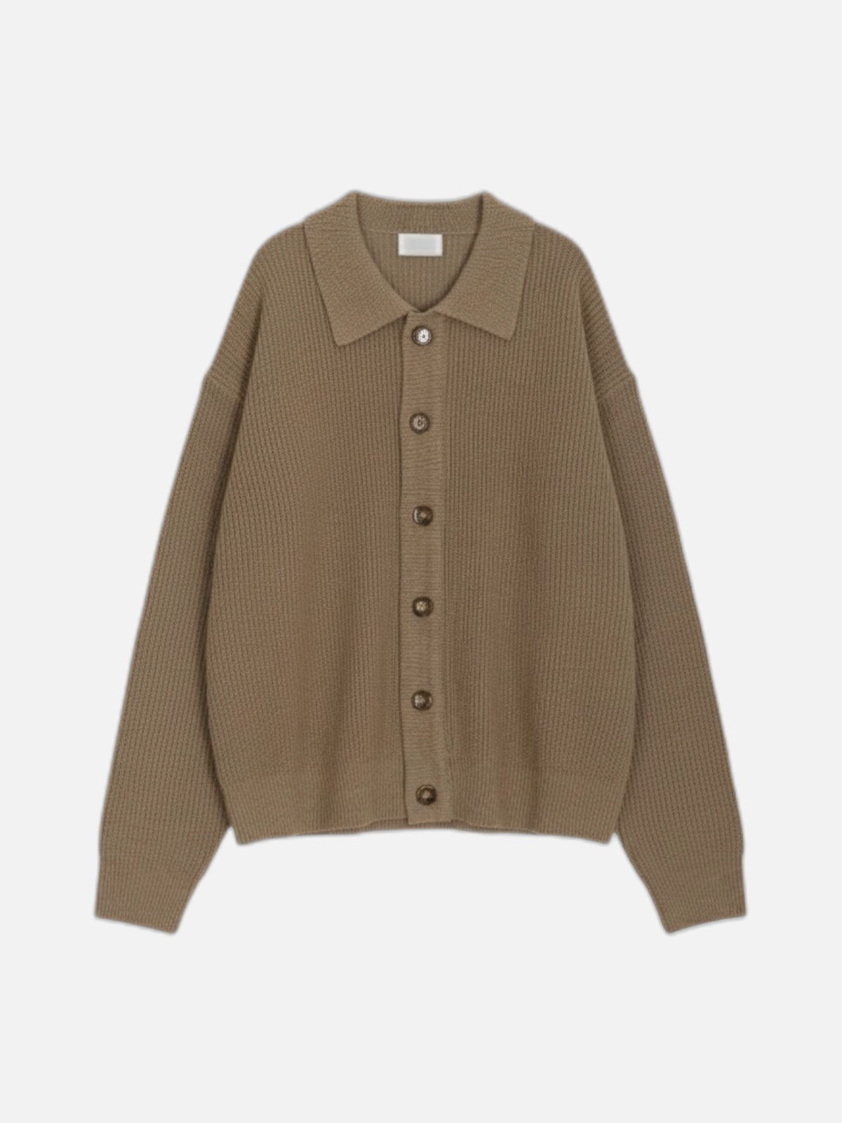 寬鬆 翻領 珍珠釦 針織 開襟衫 / 6色