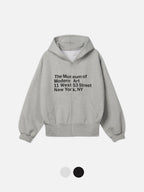 藝術 字母 印花 寬鬆 短版 連帽外套 / 2色