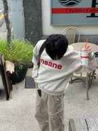 insane 印花 落肩 短版 大學T / 3色