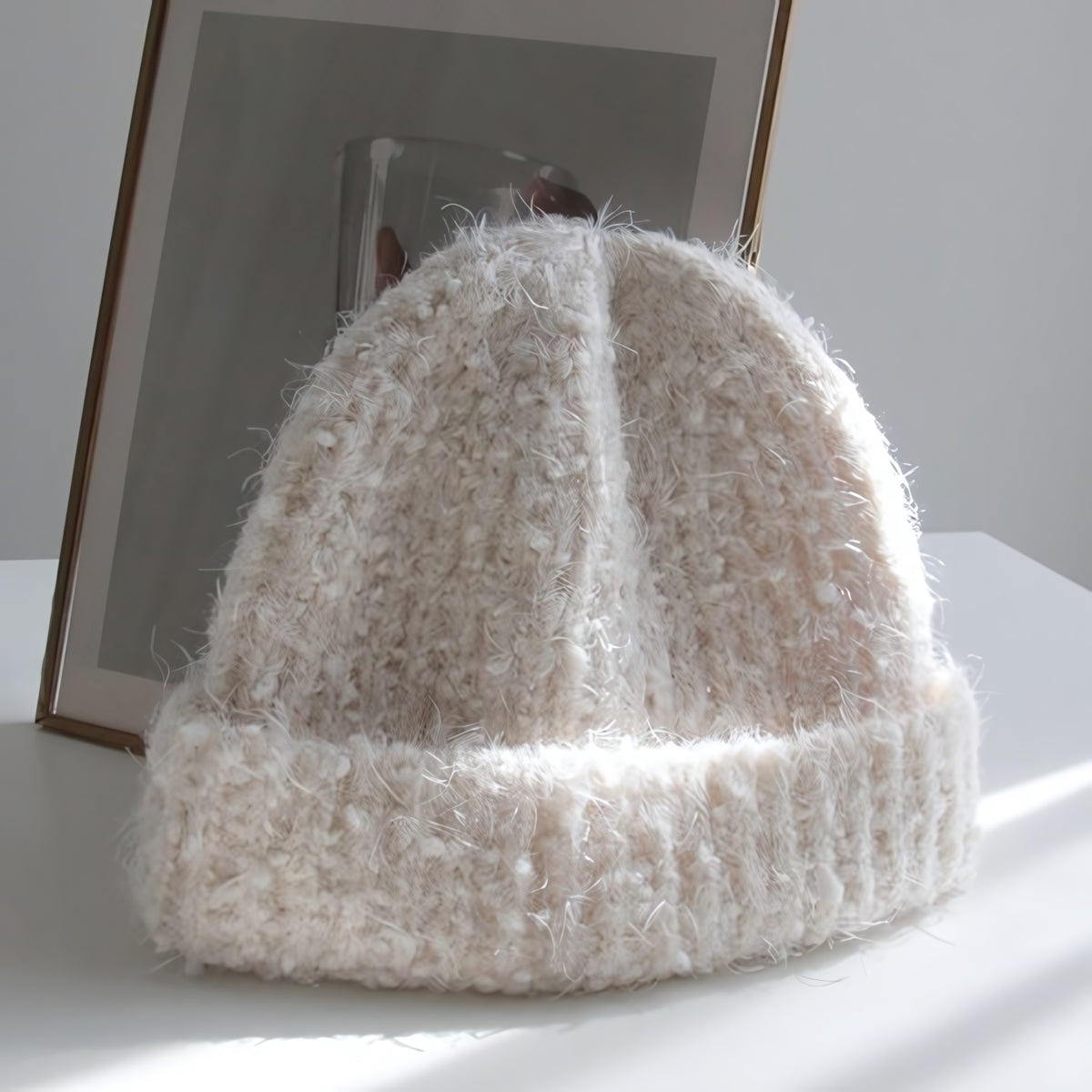 毛絨 立體針織 修飾臉型 保暖 毛帽 / 5色