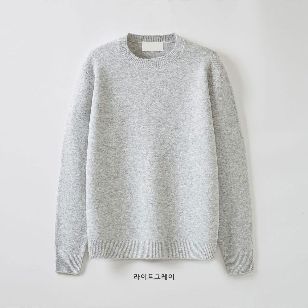 Air Wool 輕量 保暖 羊毛 圓領 針織毛衣 / 15色