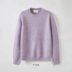 Air Wool 輕量 保暖 羊毛 圓領 針織毛衣 / 15色