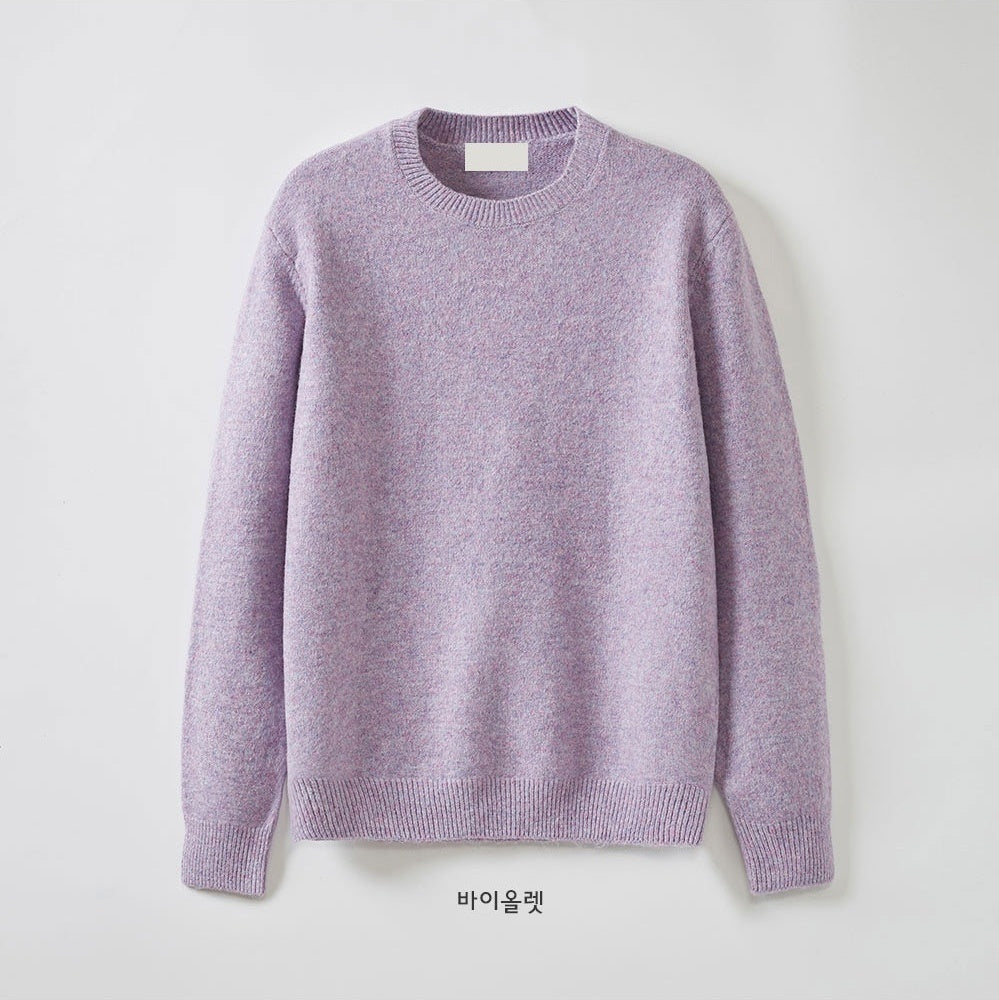 Air Wool 輕量 保暖 羊毛 圓領 針織毛衣 / 15色