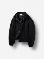 寬鬆 鋪棉 雙拉鍊 落肩 Boxy 連帽外套 / 3色
