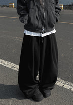 單褶 束口 氣球 運動 寬鬆 棉褲 / 3色 - WHATEVER STUDIO