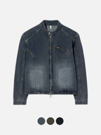 復古 水洗 寬鬆 短版 牛仔外套 / 3色 - WHATEVER STUDIO