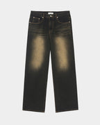 復古 水洗 寬鬆 顯高 直筒 牛仔褲 / 3色 - WHATEVER STUDIO