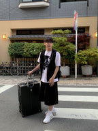 簡約 層次 棉質 無袖 拉鍊 連帽 背心 / 3色 - WHATEVER STUDIO