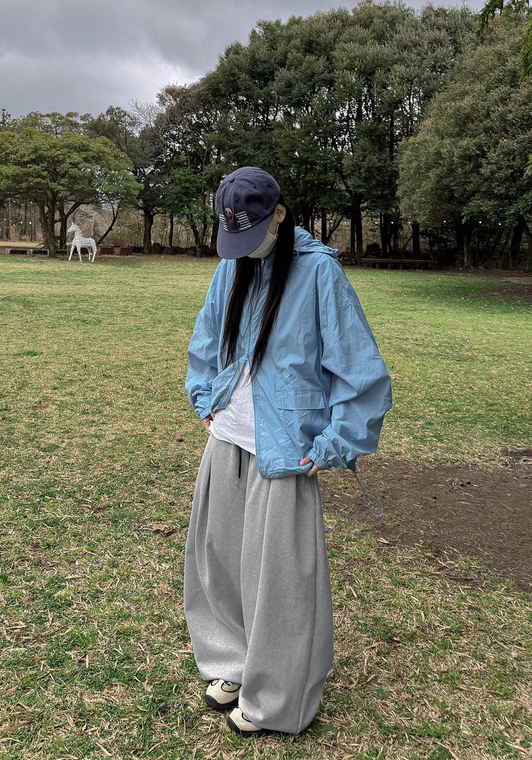 單褶 束口 氣球 運動 寬鬆 棉褲 / 3色 - WHATEVER STUDIO