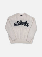 街頭 馬海毛 塗鴉 落肩 毛衣 / 3色 - WHATEVER STUDIO