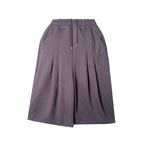 雙打摺 膝下 七分 百慕達 棉質 短褲 / 4色 - WHATEVER STUDIO